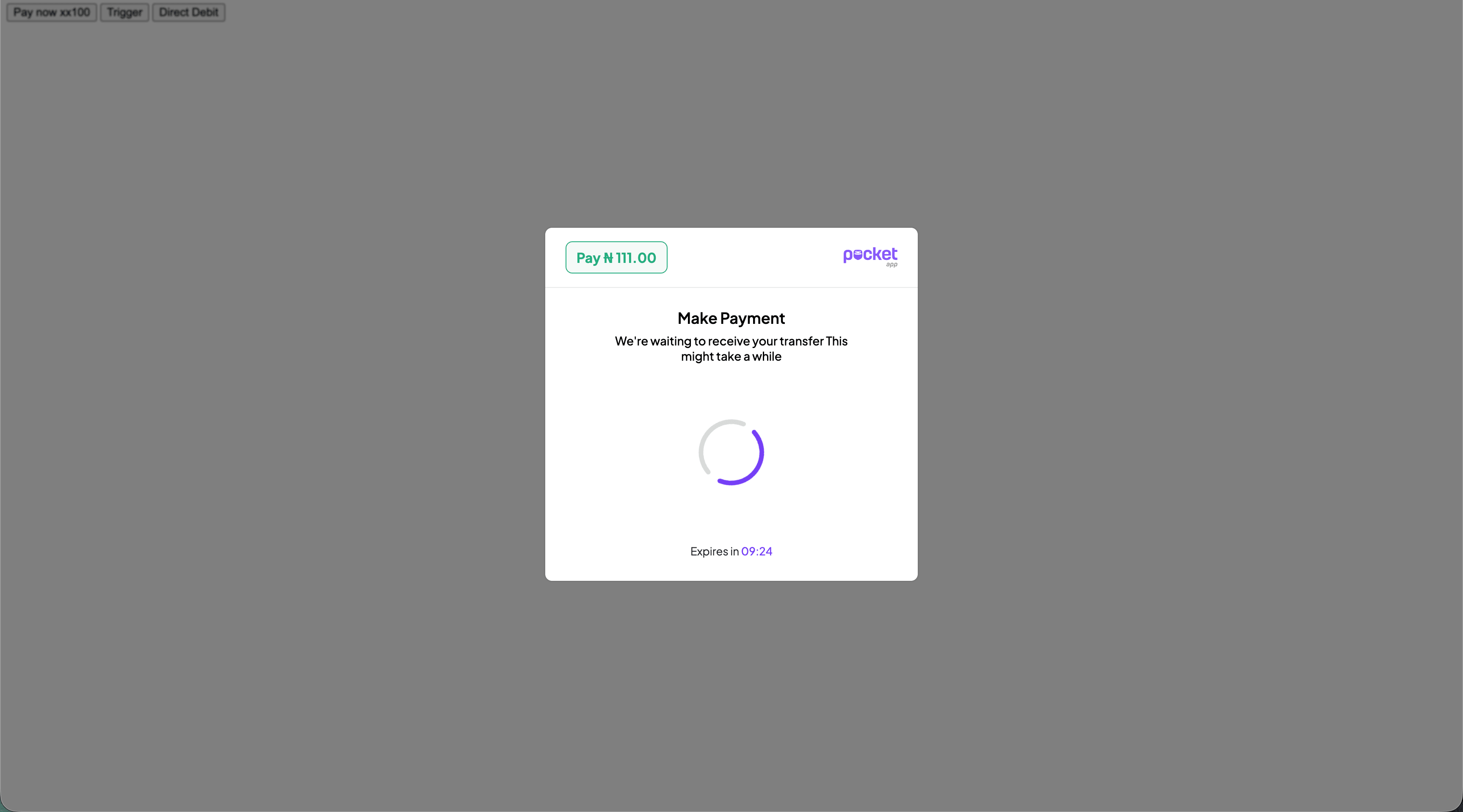 Confirm payment